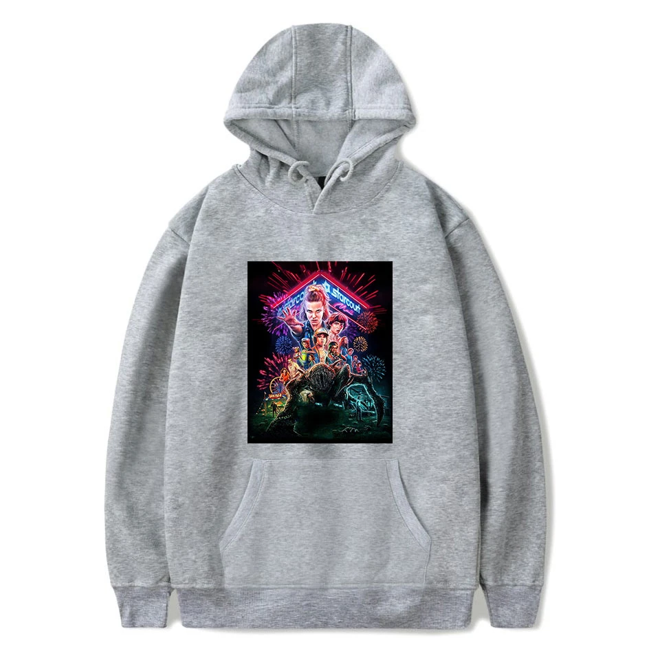 Stranger things SHEIN fashion cool comfortable Hoodies Sweatshirt Hipster Basic Popular kpop Casual Pullovers | Женская одежда