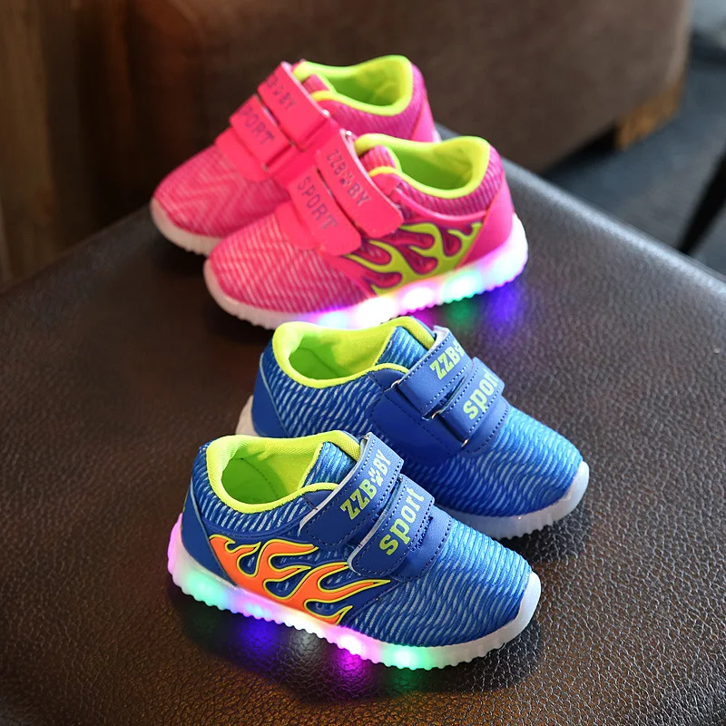 Children's Spring Autumn 2018 LED light shoes girls boy casual sports fashion glowing sneakers for kids 21-31 | Детская одежда и