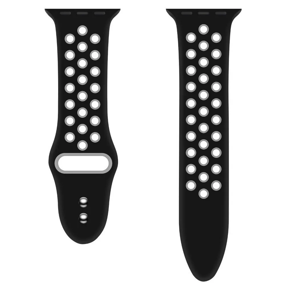 Black grey Ремешок для apple watch band 4 3 iwatch 42 мм 38 мм 44 мм 40 мм pulseira браслет умные часы полосы аксессуары петля - Цвет ремешка: Black grey