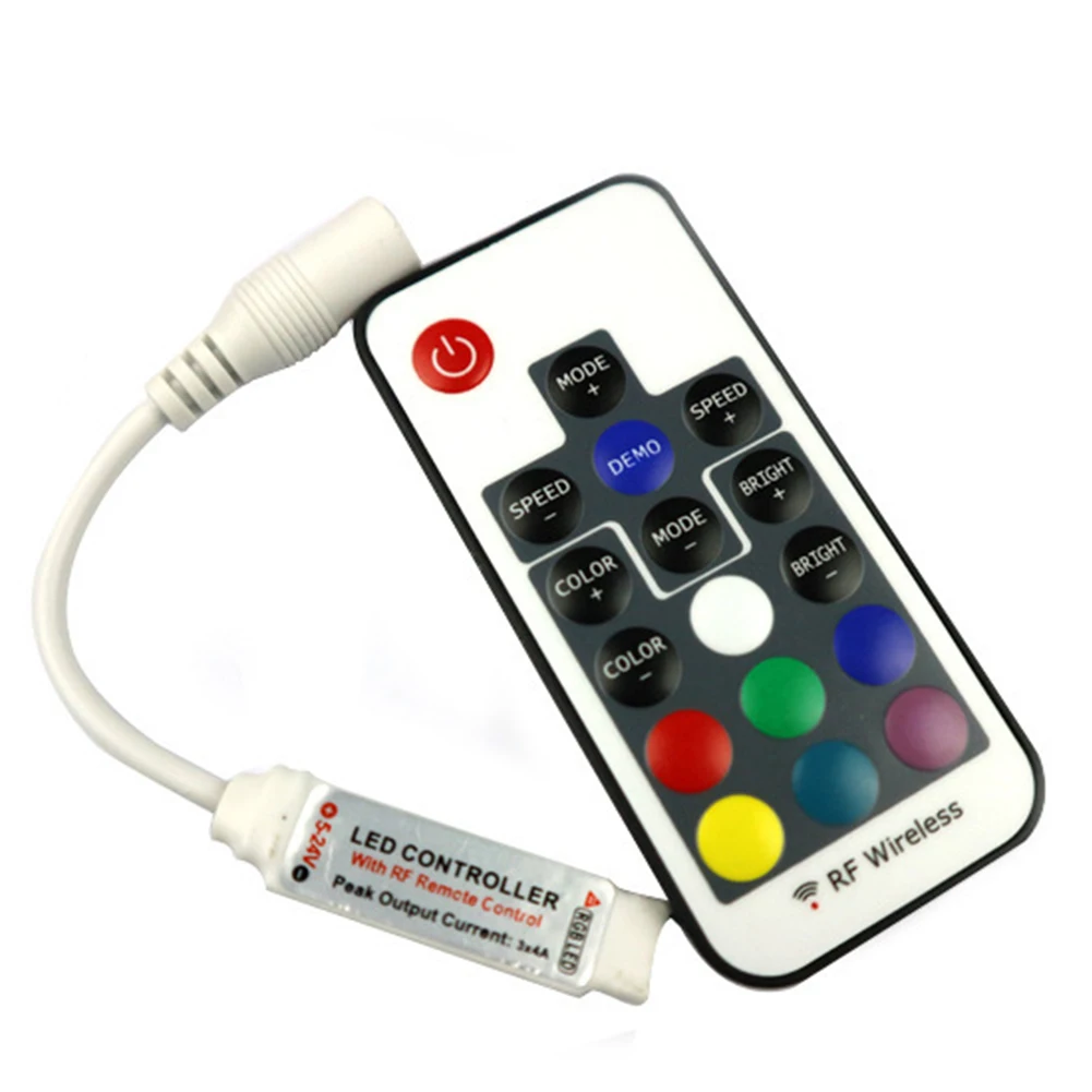 Мини РЧ красочные RF17 ключ дистанционного управления RF 433 RGB свет с световой