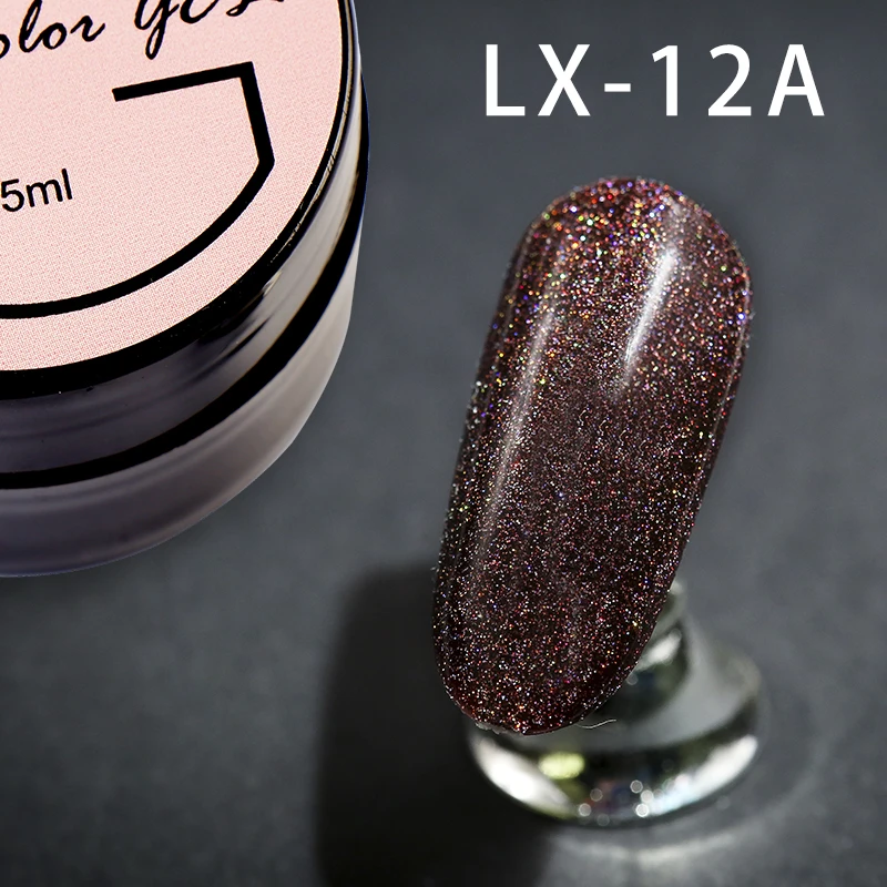 LX-12A Гель-лак для ногтей Girl2girl, лазер, УФ-гель для ногтей, длительное сверкание, высокое качество, гель Led, вымочить, гель, Официальный магазин - Цвет: LX-12A