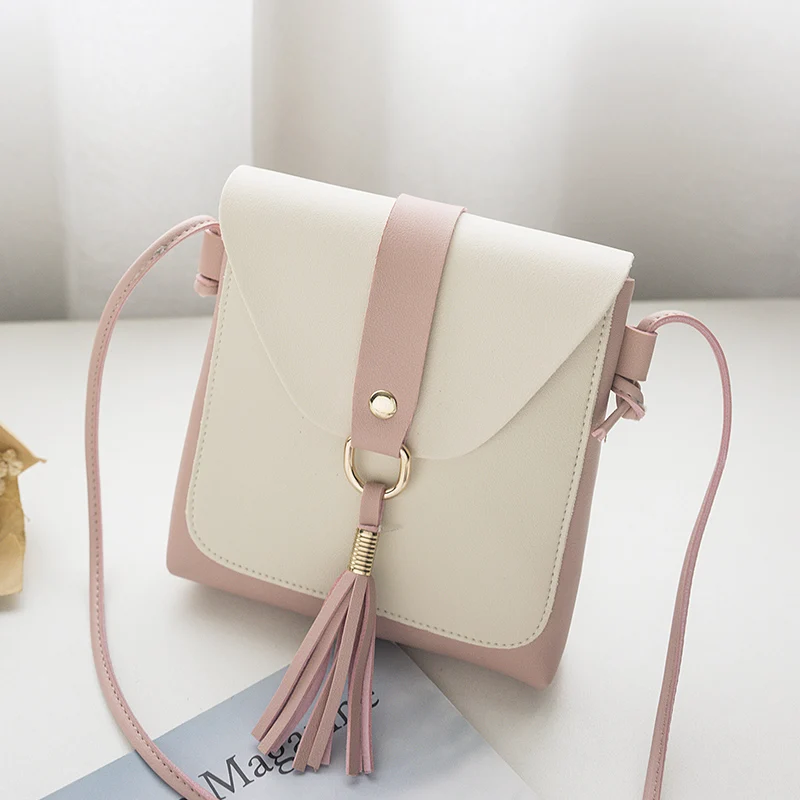 

2020 new fashion women handbags, casual tassel bag, trend Korean version shoulder bag, simple woman messenger bag