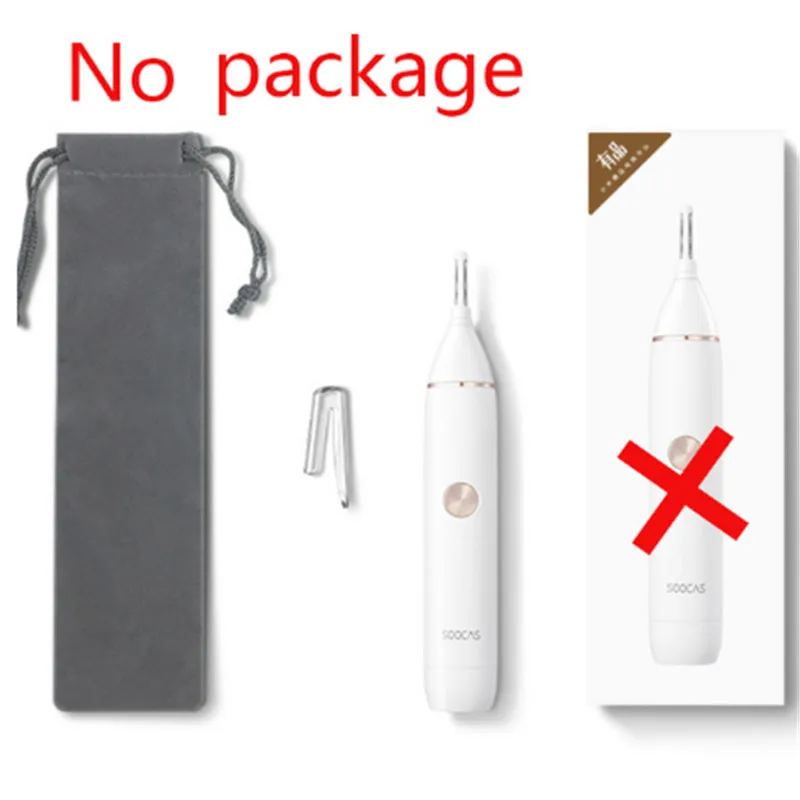no box XIAOMI Mijia Soocas триммер для волос в носу бритва для бровей и ушей Безопасная и эффективная моющаяся Нескользящая переноска удобная для путешествий - Цвет: no box