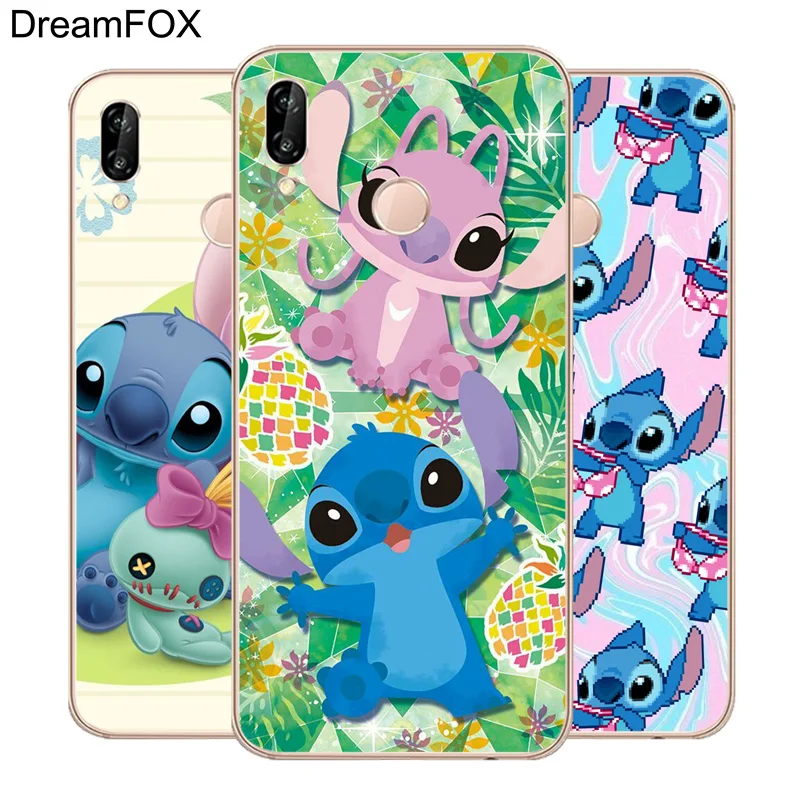 DREAMFOX L337 милый мультяшный Ститч Мягкий ТПУ силиконовый чехол для huawei Honor 6A 6C 7X9 10 P20