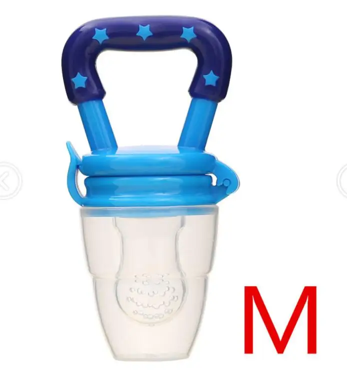 Feeding Blue M Детское Кормление Bottel инструмент соска свежая еда кормушка молочный звон Nibbler Feeder безопасные детские принадлежности должен инструмент чашка для кормления - Цвет: Feeding Blue M