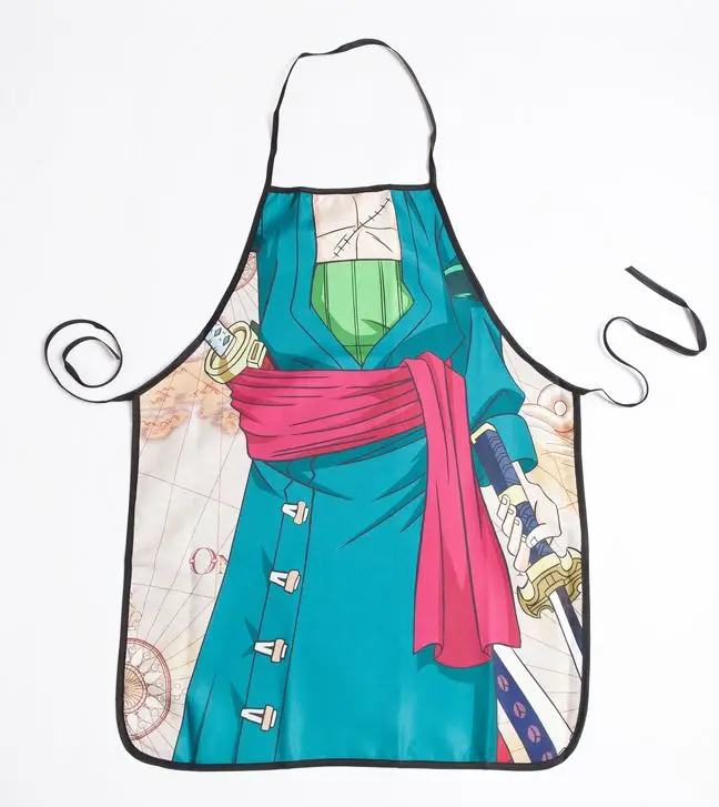 

One Piece Roronoa Zoro cotton fabric apron cartoon kitchen