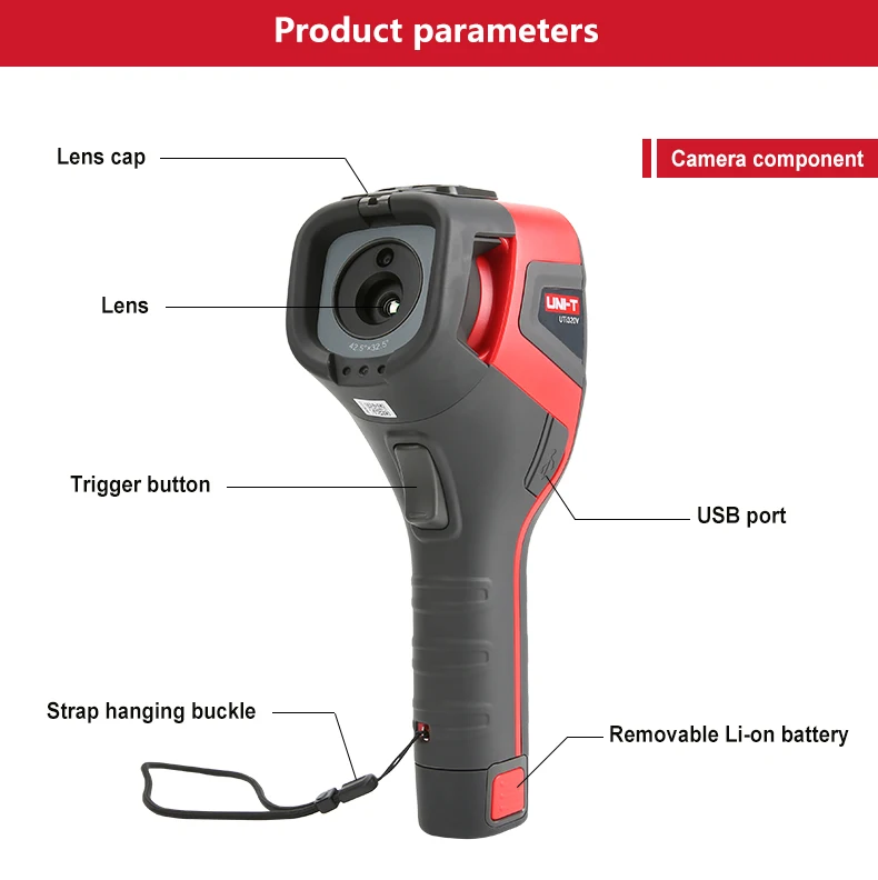 UNI-T UTi320V тепловизор; промышленный тепловизор датчик температуры, инфракрасный термометр, USB/APP связь