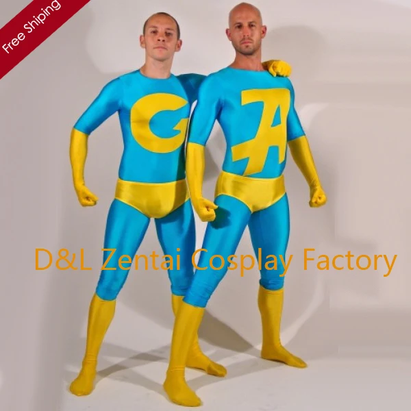 

Пикантные синие и желтые костюмы WL102 из лайкры и спандекса