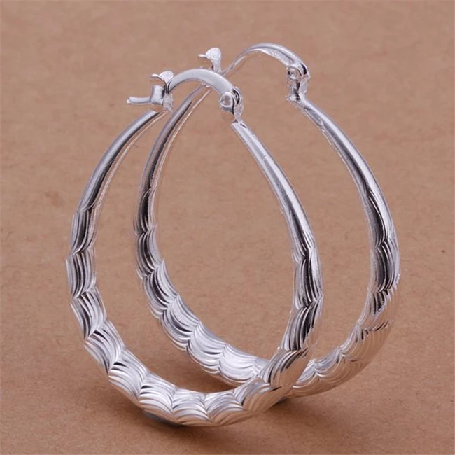 Promotion Free Shipping Wholesale Silver Color Jewelry Earrings For Women Fashion Charm Christmas Gifts KN-E295 | Украшения и