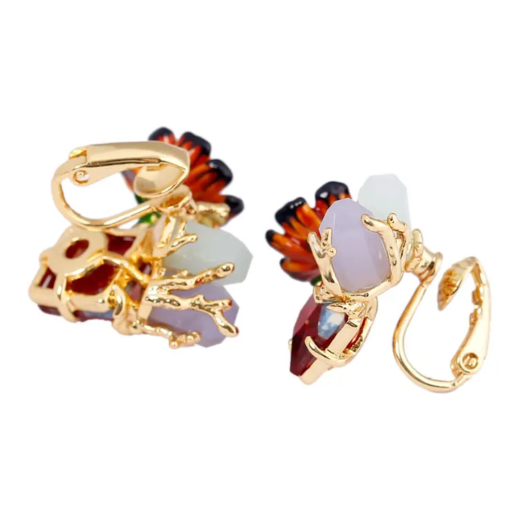 Цветочные квадратные геометрические серьги модные ювелирные изделия Sieraden Joyas