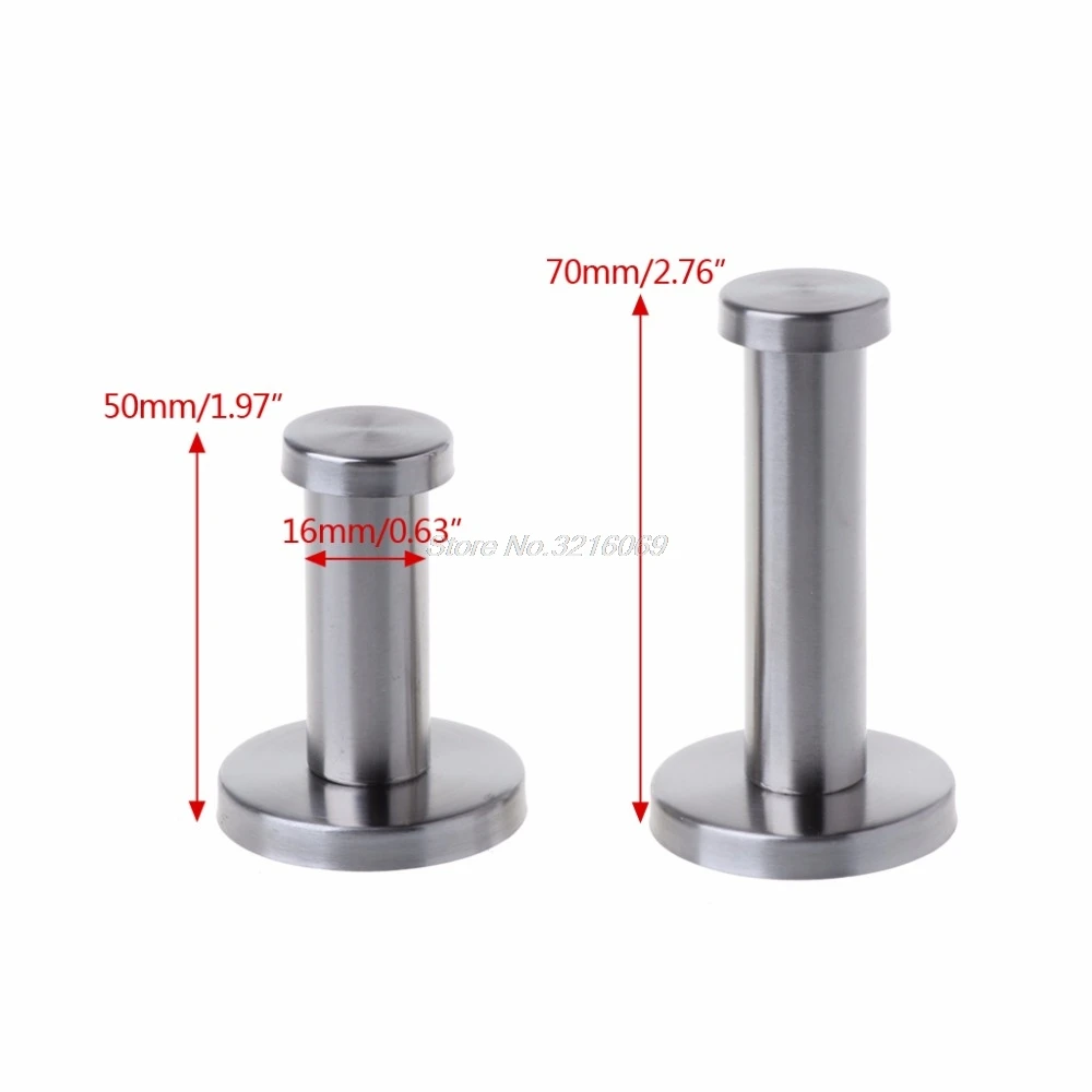 

2Pcs Brushed 304 Stainless Steel Bath Towel Single Super Heavy Duty Wall Mount Hooks Dropshipping