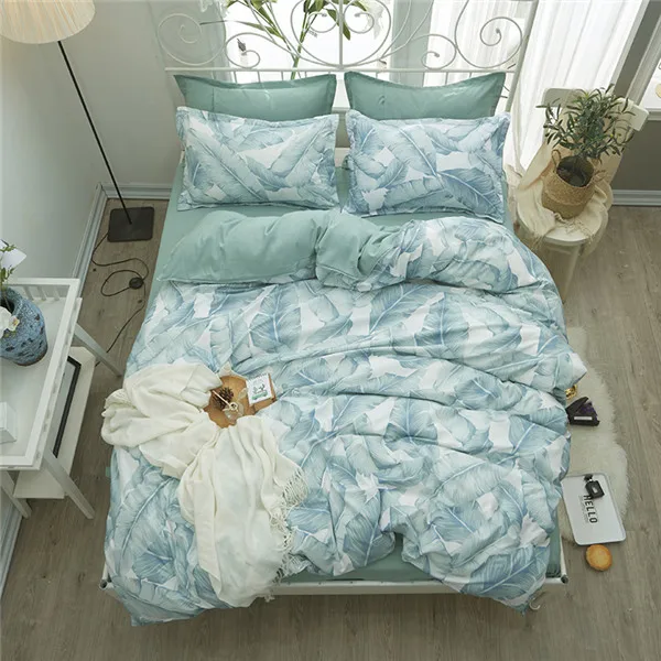 style24 Комплект постельного белья с рисунком тропических фруктов и ананаса, пододеяльник, наволочки для постельного белья, желтые простыни, пододеяльник, домашний текстиль - Цвет: style24