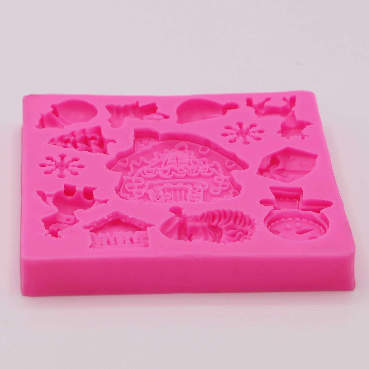 Рождественская 3D силиконовая форма для торта конфет шоколадных инструменты