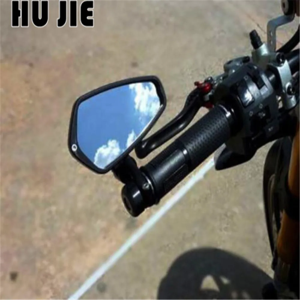 

1 Pair 7/8" 22mm Universal Motorcycle Aluminum Rear View Black Handle Bar End Side Rearview Mirrors For Honda Yamaha Suzuki