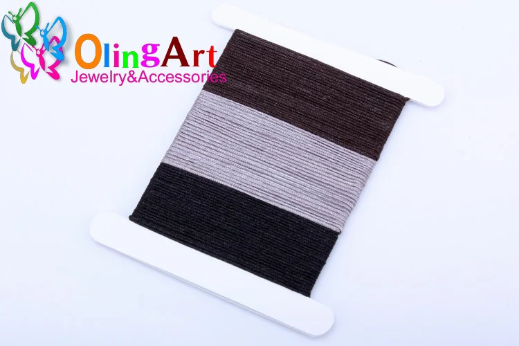 OlingArt, 3 цвета, 9 м, сделай сам, шнур, аксессуары, Жемчужная Нить, бисер, нейлон, шелковый шнур, нить, линия, 0,8 мм, подходит для ожерелья, ювелирное изделие