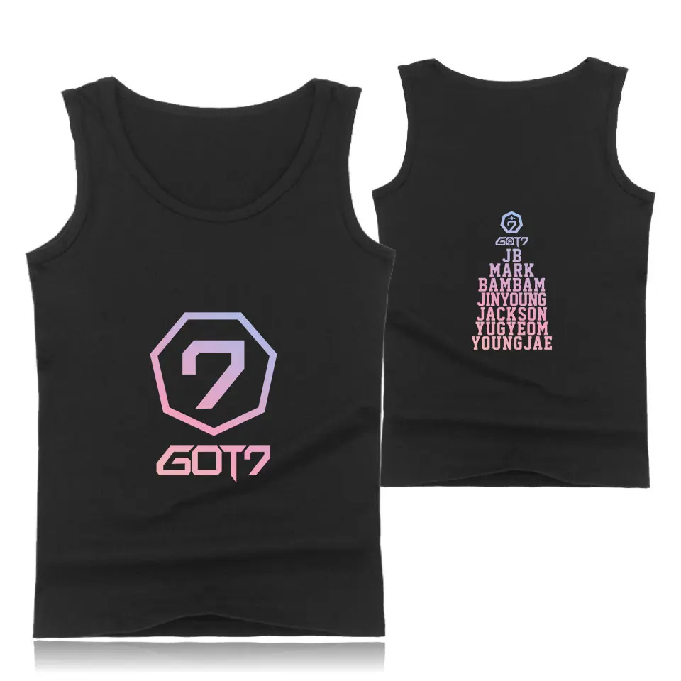 GOT7 летняя майка с бретелями новая модная футболка принтом О-образным вырезом