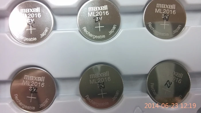 

20PCS/LOT New Original Maxell ML2016 ML 2016 3v Li-Ion Lithium Ion Rechargeable Coin Cell Button CMOS RTC Battery Batteries