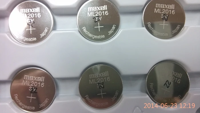 Новые оригинальные литий-ионные перезаряжаемые батарейки Maxell ML2016 ML 2016 3v 20 шт./лот