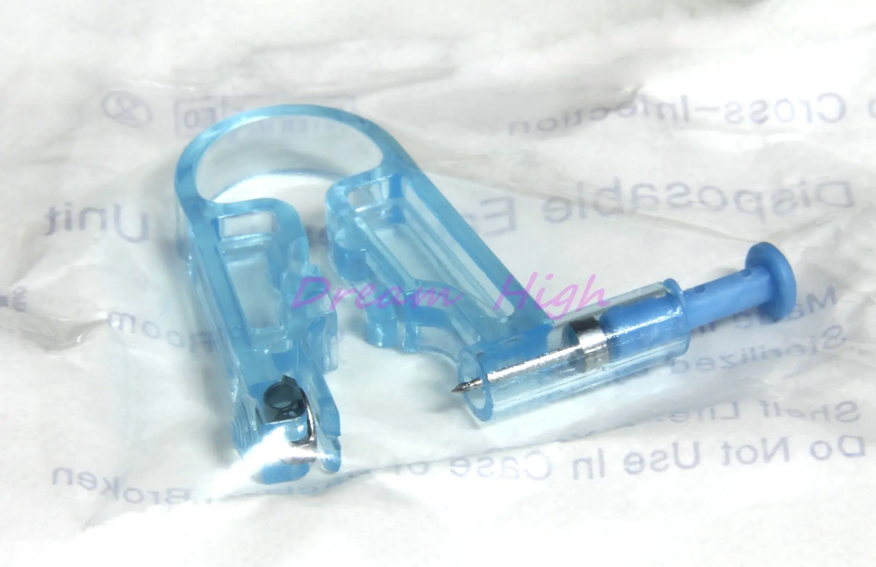 

HENGKE Jewelry Ear Piercing Tools Disposable pierce Ear Stud Gun white Gem Clear Stone Unit No Cross-infection 75pcs/lot