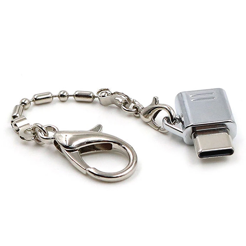 Металлический USB 2 0 Женский к 3 1 type C Мужской конвертер OTG адаптер с брелоком |
