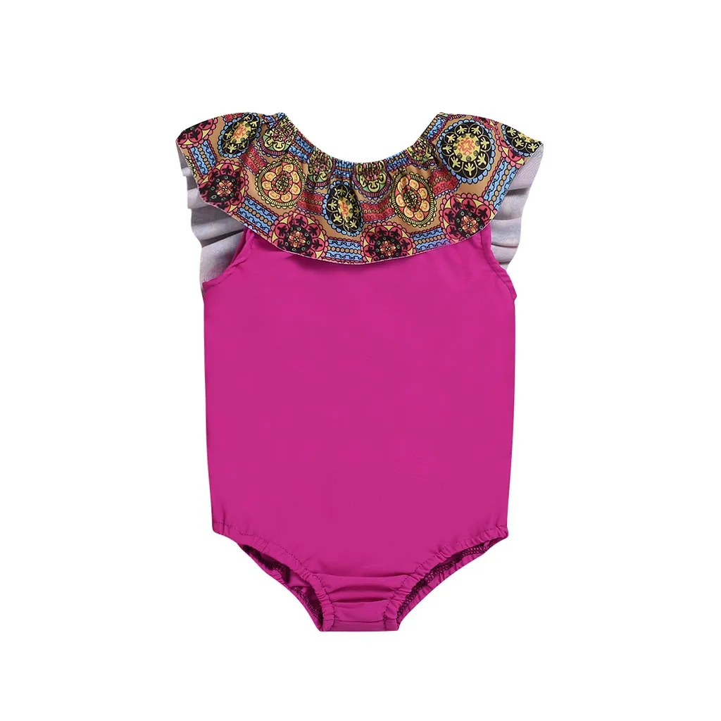 Детский слитный купальник из полиэстера для девочек купальный костюм бикини