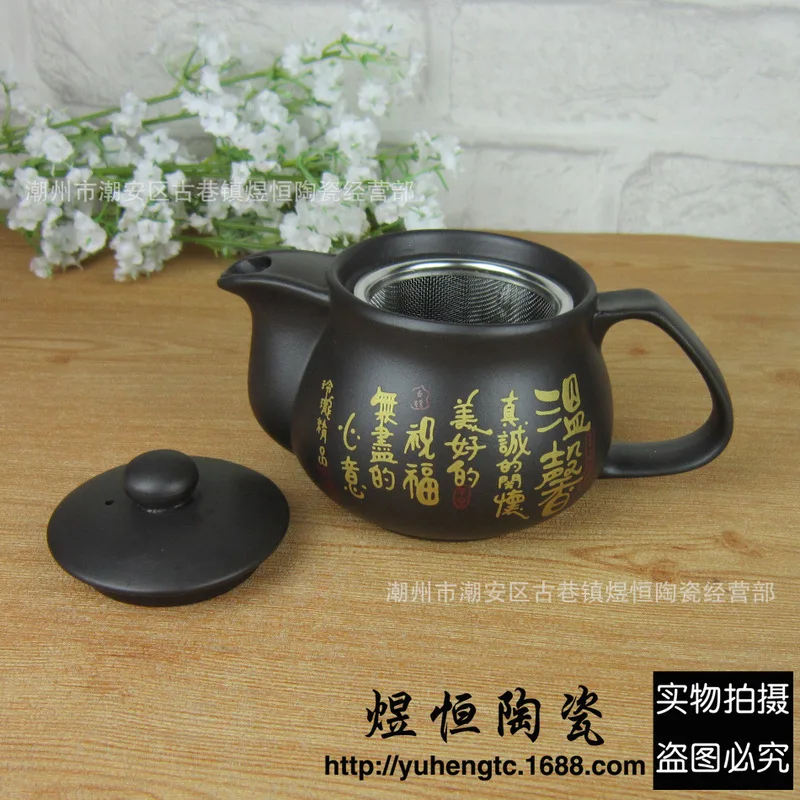 Оптовая продажа рекомендуется раздетая руда большой чайник с ручной росписью |