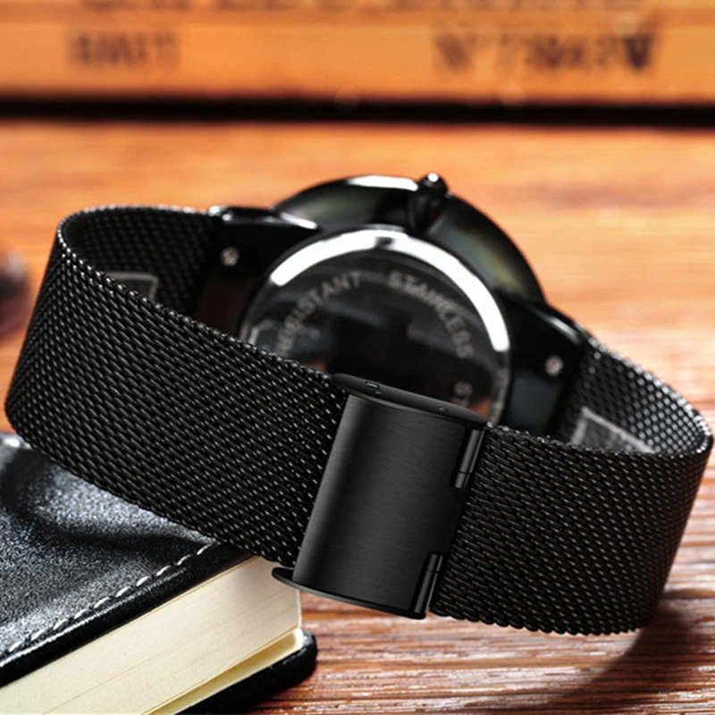 Reloj Hombre LIGE брендовые Мужские часы кварцевые мужские со стальным Ремешком Ультра