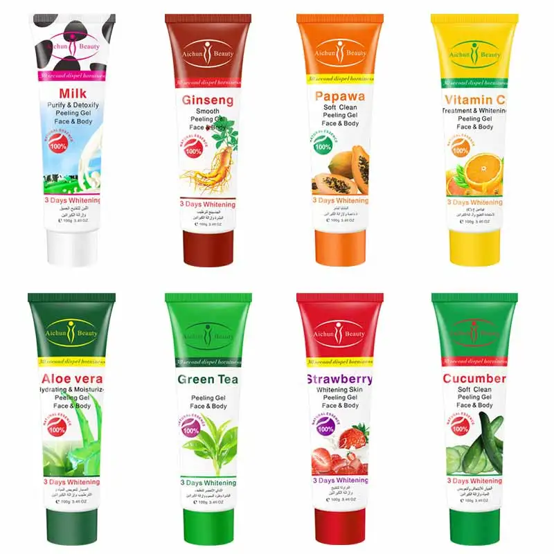 Aichun Beauty Papawa молочко алоэ зеленый чай отшелушивающий крем скраб гель для пилинга