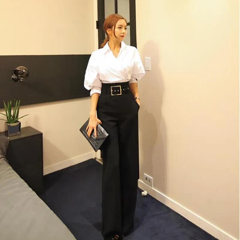 Офисный женский формальный комплект из 2 предметов костюм рубашки с V-образным