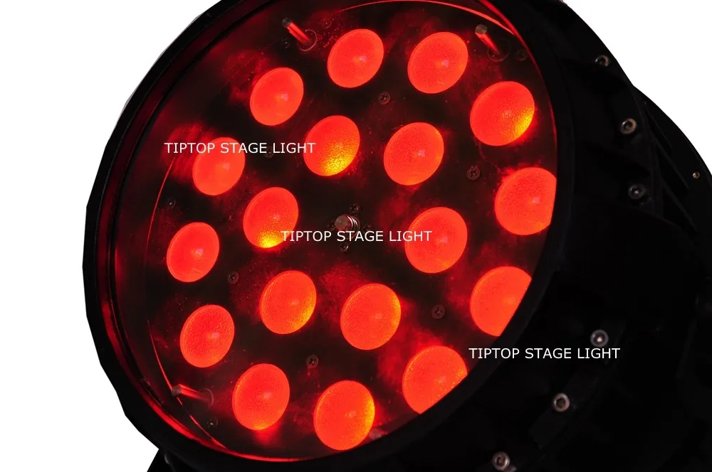 TIPTOP TP-P90 18x12 Вт Водонепроницаемый светодиодный зум Номинальный свет 5/9 DMX512 ченины IP65 с переменным фокусным расстоянием 10-60 градусов регулировка на открытом воздухе RGBW 4IN1 100 V-220 V
