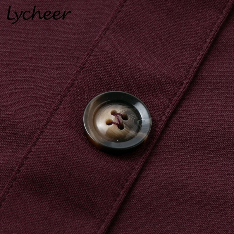 Женское винтажное платье Lycheer Повседневное с коротким рукавом и треугольным