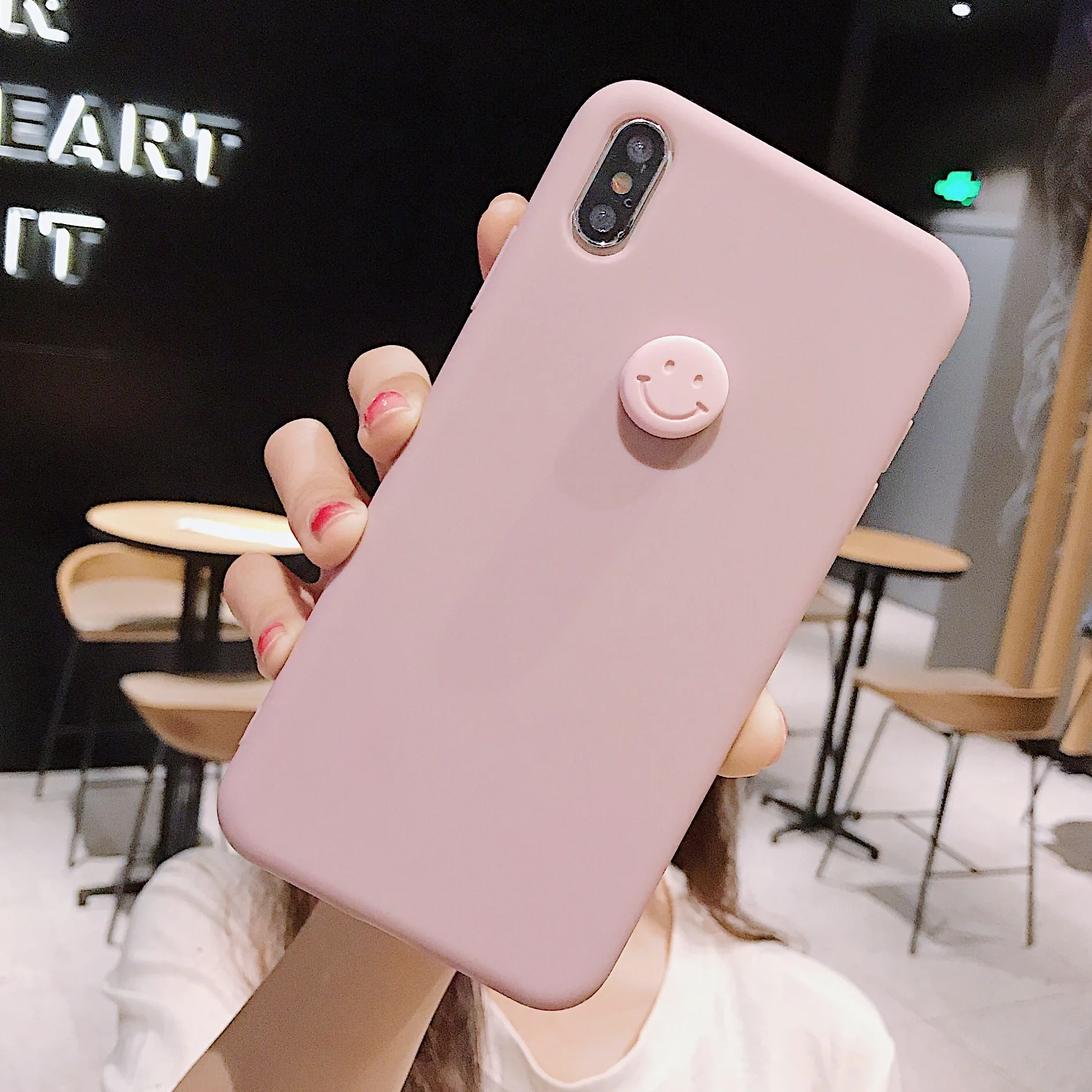 3D Smile Phone Cases For iPhone XR Case Cover Silicone Coque 6 6S 7 8 Plus 7Plus X XS Max Fundas Etui |