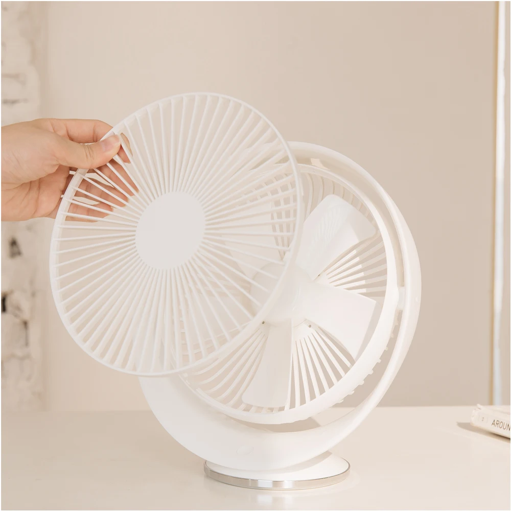 

327 Desktop Fan Air Circulation Rechargeable Electric Fan Natural Wind USB Rechargeable 12 inches Angle Adjustable