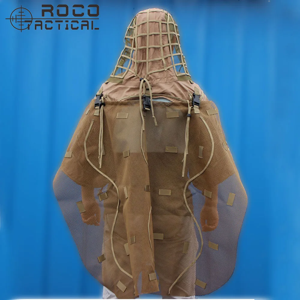 Тактический снайперский Ghillie капюшон со спинкой Ghillie накидка охотничий военный Ghillie Viper капюшон для страйкбола пейнтбола Wargame