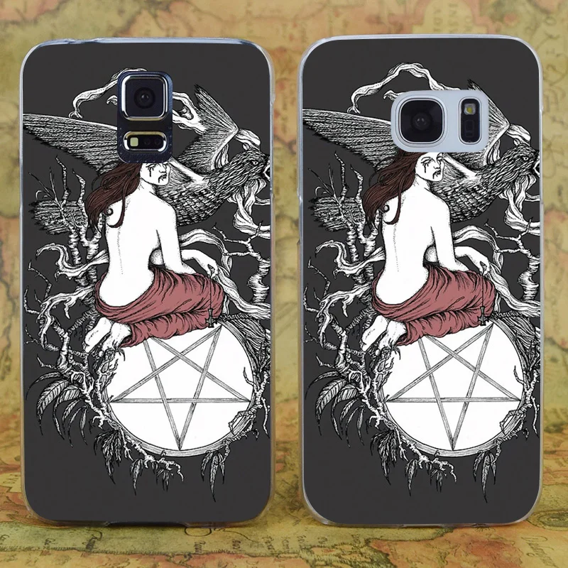 E1030 Satan Girl Transparent Hard PC Case Cover For Samsung Galaxy Note S 3 4 5 6 7 8 9 Mini Edge Plus |