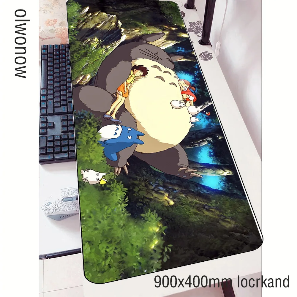 Коврик для мыши Totoro с заблокированными краями размер 90x40 см игровой популярный