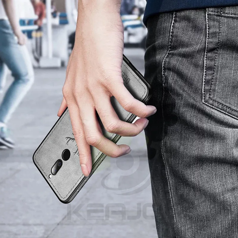Keajor чехол для Huawei Mate 10 lite Funda классическая ткань ТПУ силиконовый бампер задняя