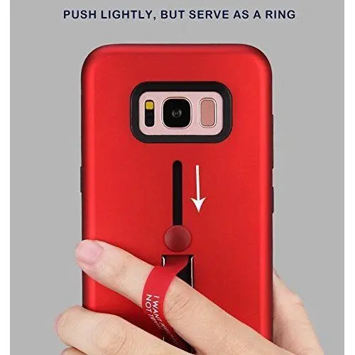 Hybrid Case for Samsung Galaxy S8 S9 Plus 7 Edge NOTE 9 8 IPhone X 6 6s 5S SE Invisible Stand Ring Holder Cover |