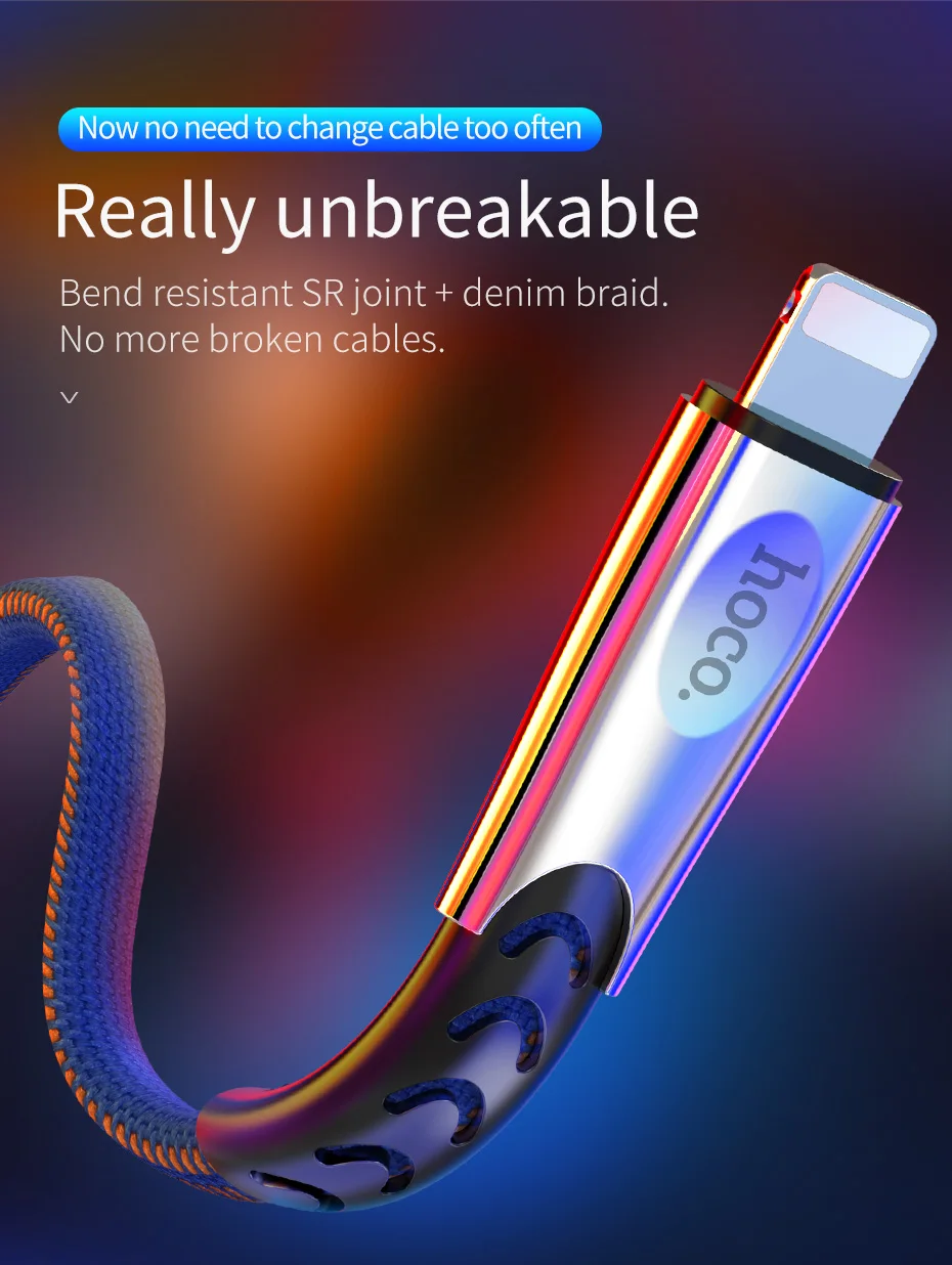 HOCO прочный нейлоновый USB кабель для iPhone Xs Max Xr X 8 7 6 6s сплав синхронизации данных кабель для быстрой зарядки для iPhone зарядное устройство кабель для передачи данных