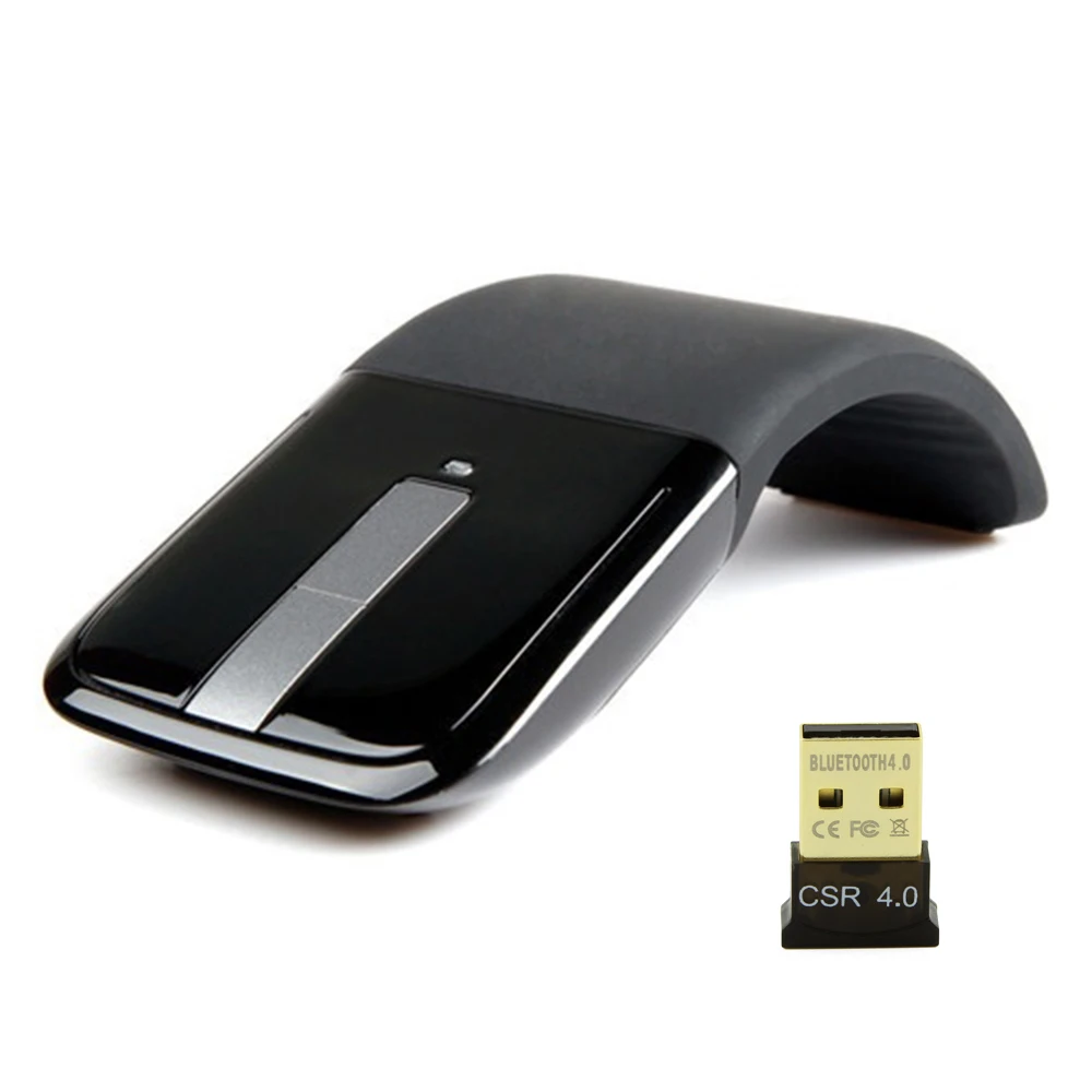 Mice With Adapter Складная Bluetooth мышь для microsoft Arc Touch, беспроводная Bluetooth мышь, эргономичная мышь 1200 dpi, Bluetooth 4,0, адаптер для ноутбука - Цвет: Mice With Adapter
