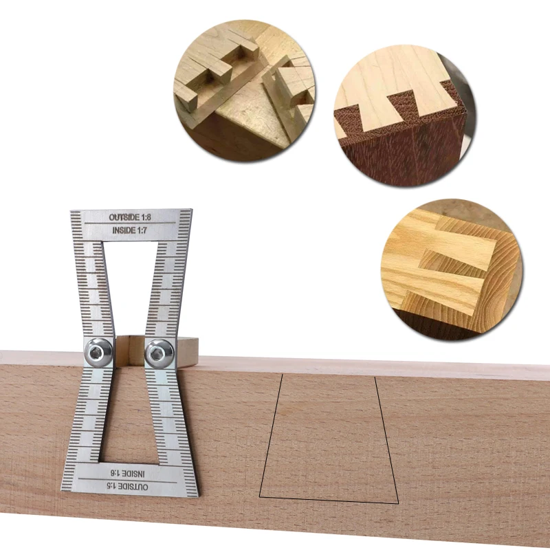 Dovetail маркер 1:5/1:6/1:7/1:8 шаблон ласточкин хвост маркировочная направляющая из