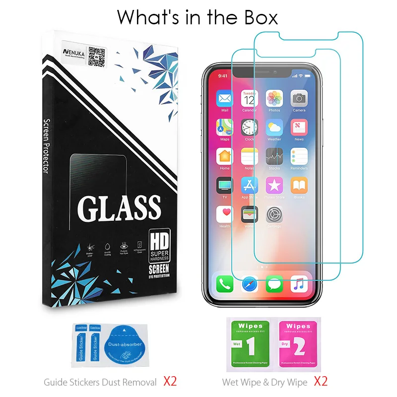 Nenuka 0 3 мм 9H Премиум Закаленное стекло для Apple iPhone Xs 10 защита экрана Защитная пленка
