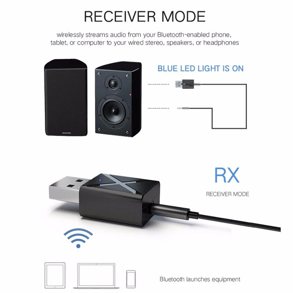 2 в 1 USB Bluetooth передатчик приемник беспроводной 3 5 мм Aux аудио адаптер для ТВ ПК