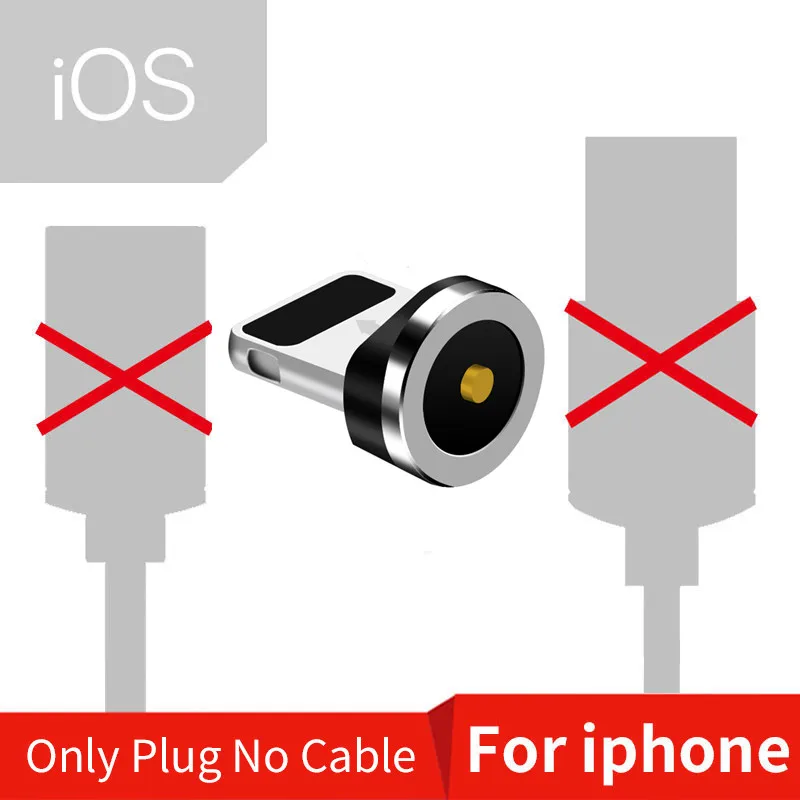 Олаф Магнитный Кабель Micro-USB для быстрой зарядки Тип usb C кабель магнит Зарядное устройство для передачи данных кабель для зарядки USB шнур для iPhone samsung Xiaomi - Цвет: For iPhone Plug