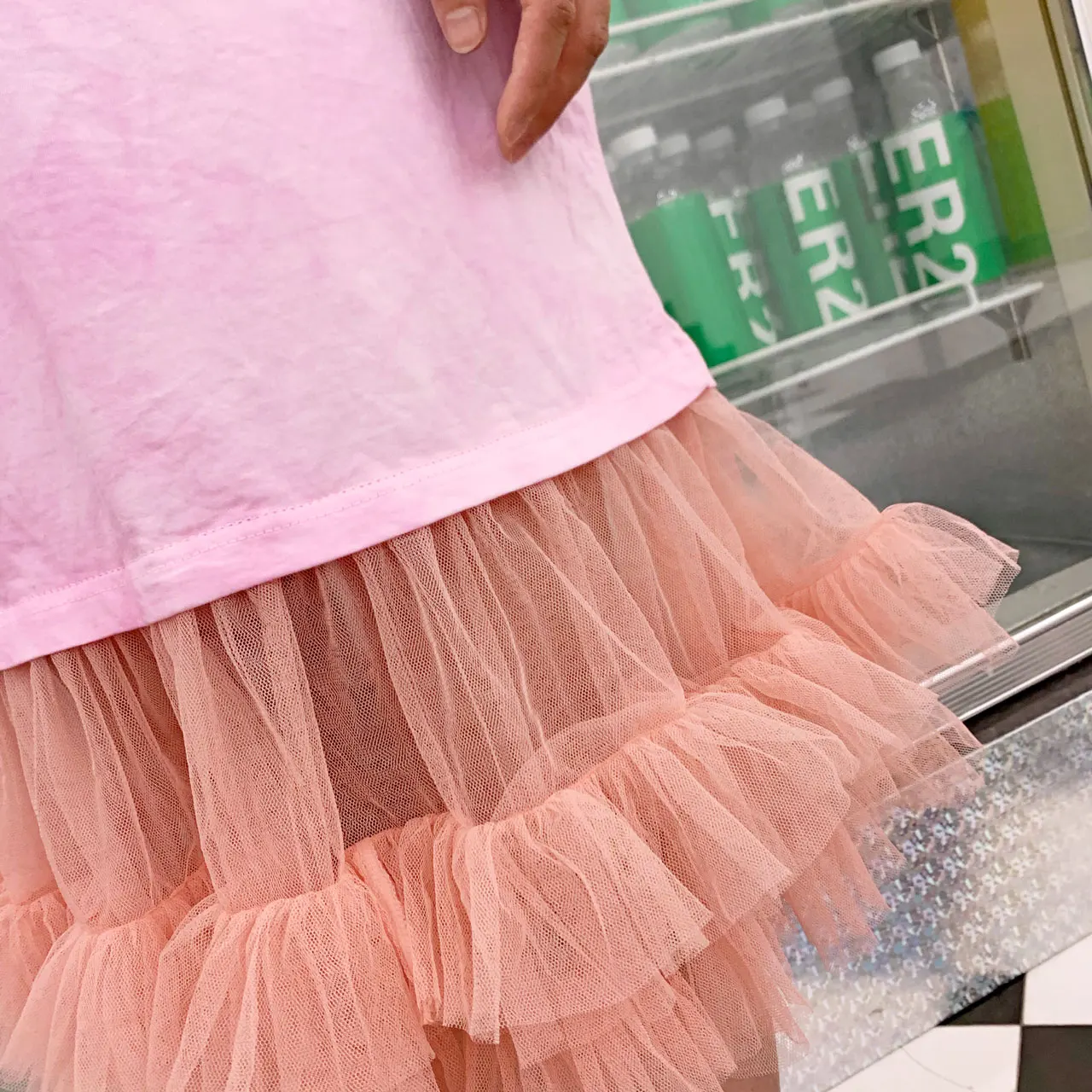 

Thai Tide brand summer dress ladies dress 2019 summer new tie-dyed cat print sequin mesh gauze dress female