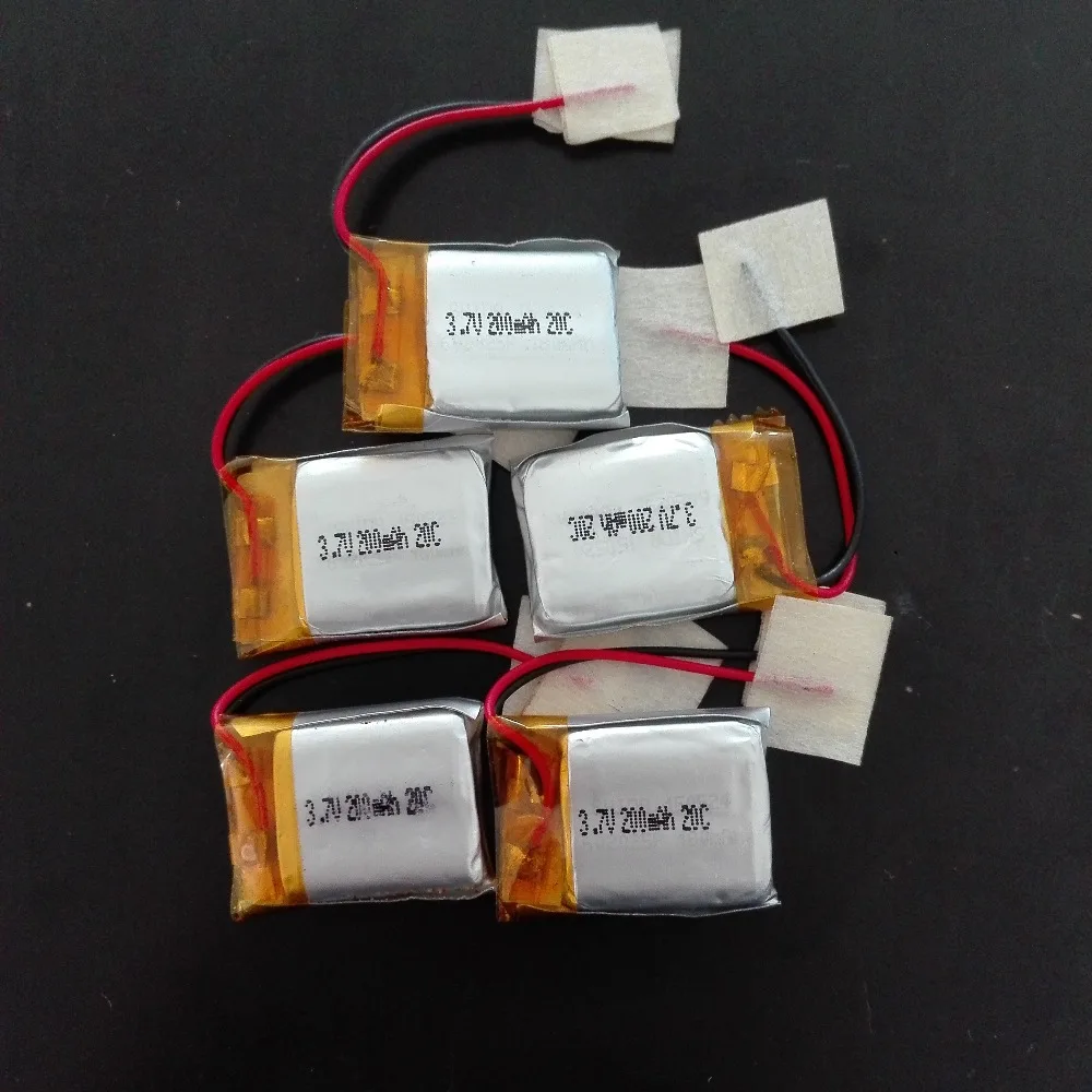 5 шт. 3 7 V 200mah 20C литий полимерная батарея для радиоуправляемого игрушечного
