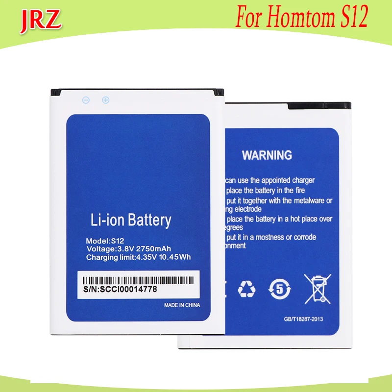 JRZ 3 8 V 2750mAh для Homtom S12 батарея высокого качества сменные батареи Bateria|Аккумуляторы