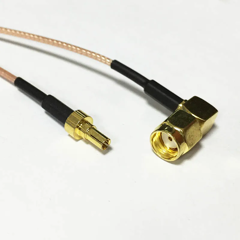 

New RP-SMA Male Plug Right Angle Switch CRC9 Male Plug straight RF coax cable RG178 Wholesale 15CM 6" Adapter