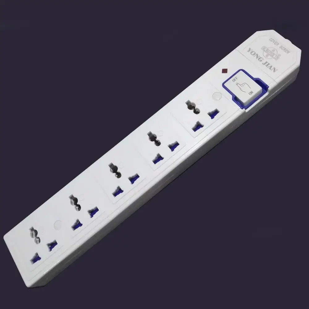 5 hole AU CN, EU, US, UK, Великая Южная Африка, удлинитель, буксировочная плата, универсальное отверстие, совместимое с розеткой, переключатель, блок питания, Защитная панель 1,5 м - Цвет: 5 hole