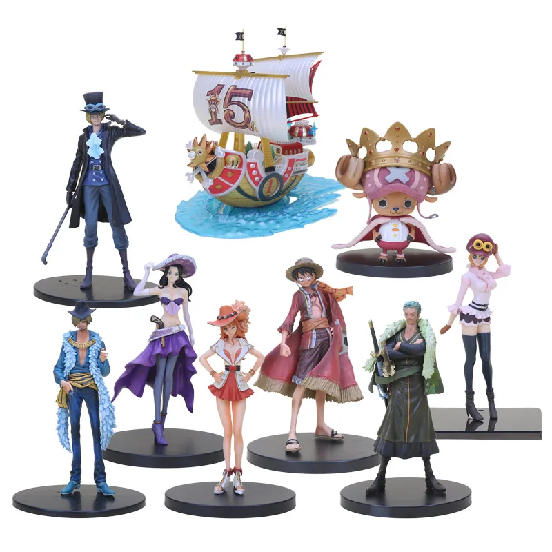 Аниме одна деталь рисунок 15th Edition тысяча Солнечный Пиратский корабль DXF Grandline Сабо игрушки Санджи и Нами Зоро, Луффи фигурка модель игрушки